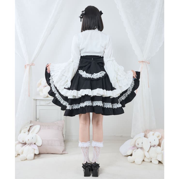 フリルたっぷりリボンスカート 量産型 地雷系 夢展望 | DearMyLove | 詳細画像24 
