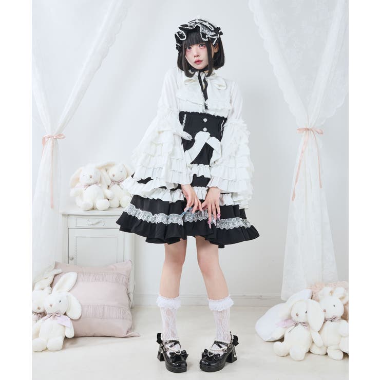 フリルたっぷりリボンスカート 量産型 地雷系 夢展望 | DearMyLove | 詳細画像25 