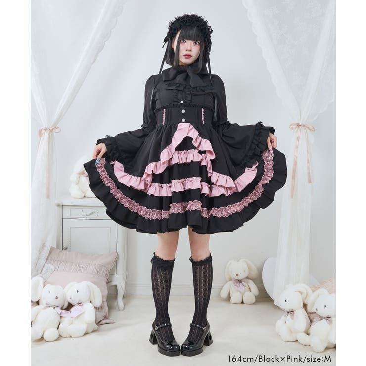 フリルたっぷりリボンスカート 量産型 地雷系 夢展望 | DearMyLove | 詳細画像29 