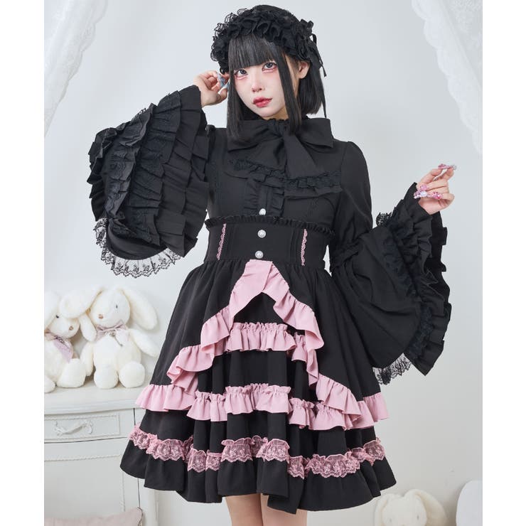 フリルたっぷりリボンスカート 量産型 地雷系 夢展望 | DearMyLove | 詳細画像31 