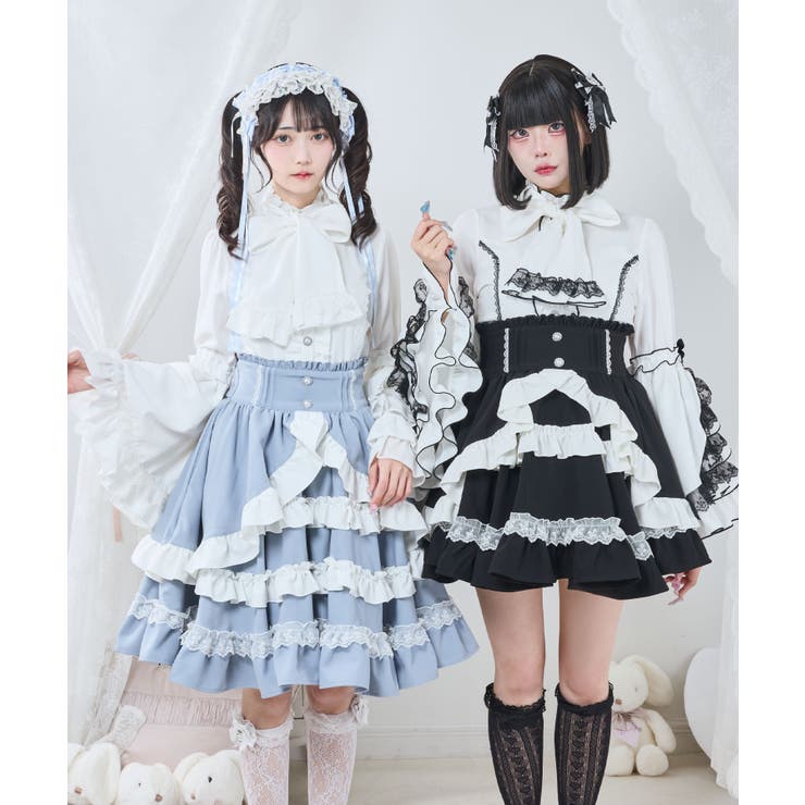 フリルたっぷりリボンスカート 量産型 地雷系 夢展望 | DearMyLove | 詳細画像34 