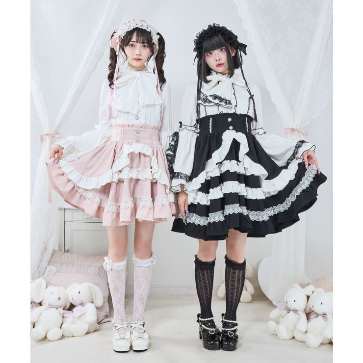 フリルたっぷりリボンスカート 量産型 地雷系 夢展望 | DearMyLove | 詳細画像37 