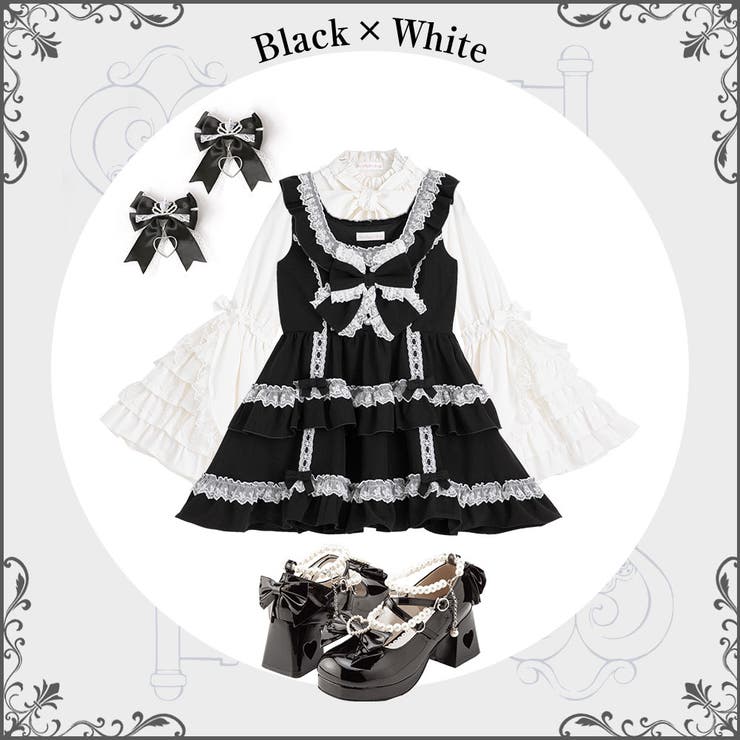 フリルたっぷりはしごレースリボンミニジャンスカ 量産型 地雷系 夢展望 | DearMyLove | 詳細画像4 