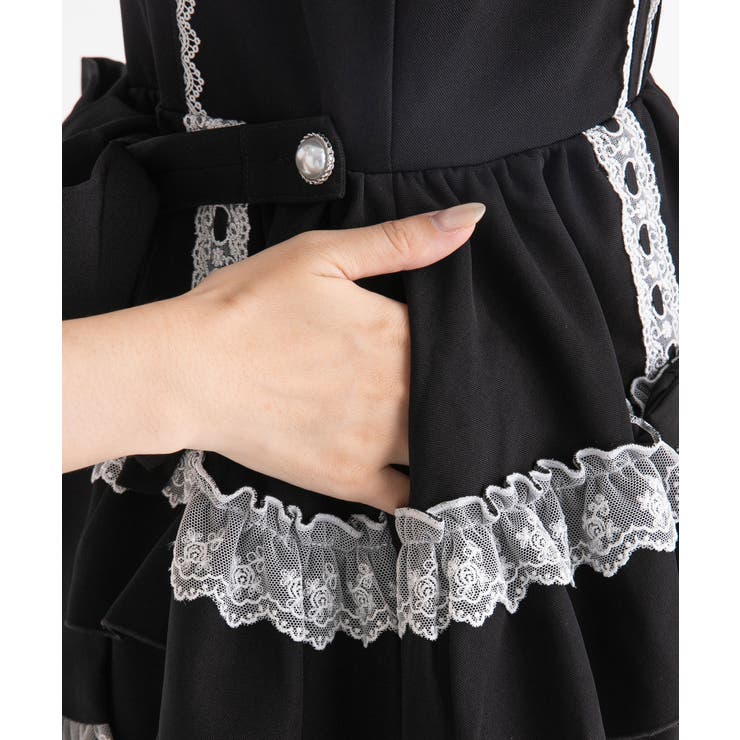 フリルたっぷりはしごレースリボンミニジャンスカ 量産型 地雷系 夢展望 | DearMyLove | 詳細画像35 