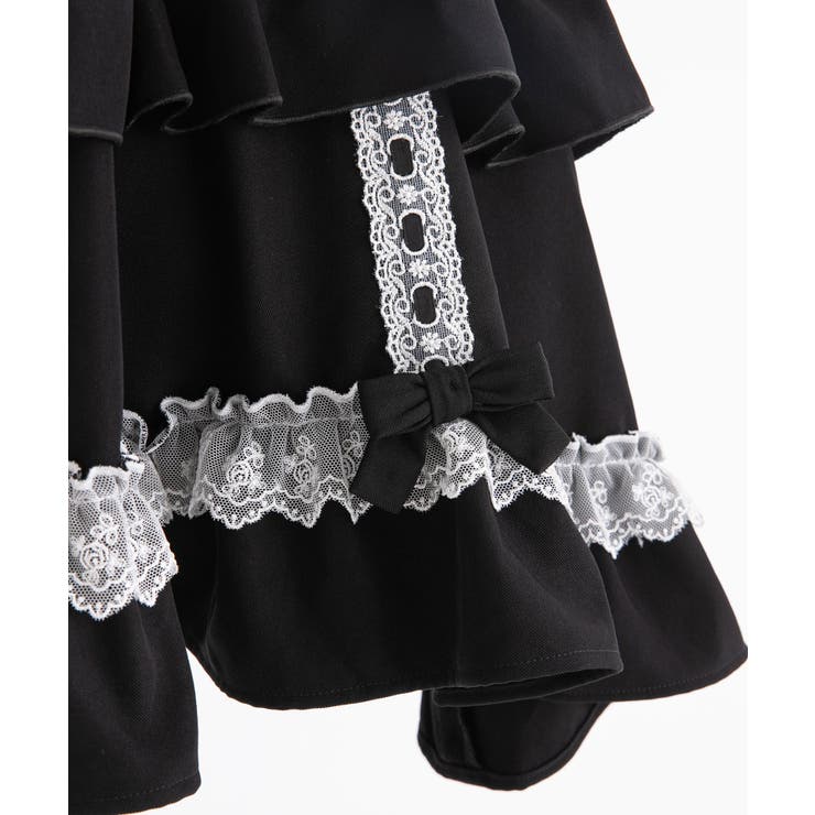 フリルたっぷりはしごレースリボンミニジャンスカ 量産型 地雷系 夢展望 | DearMyLove | 詳細画像41 