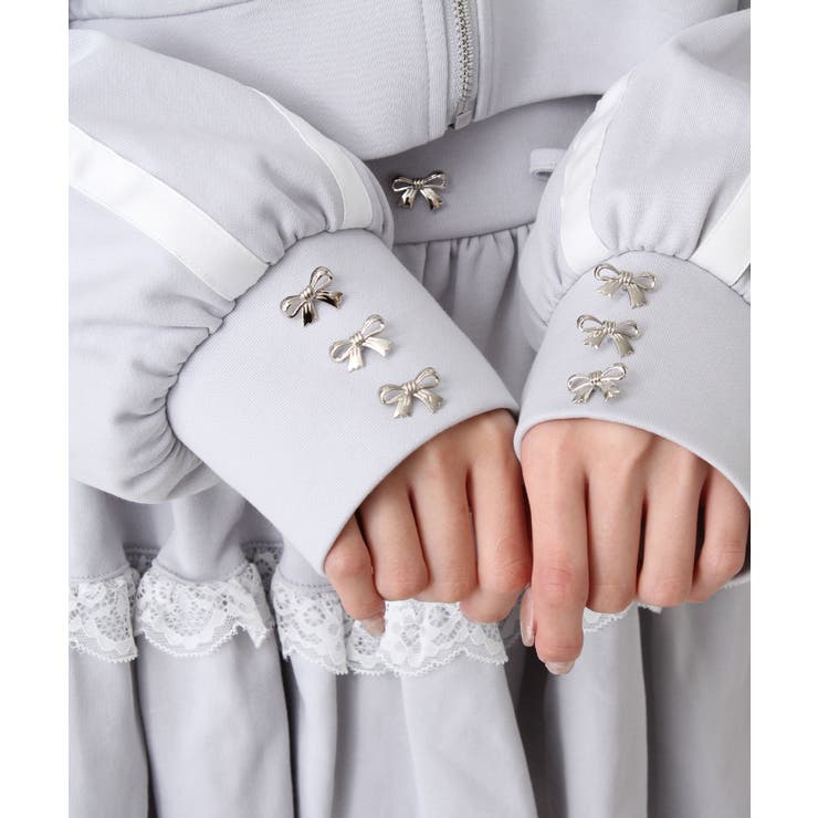 ハイネックフリルレースリボンパーカー 量産型 地雷系 夢展望 | DearMyLove | 詳細画像26 