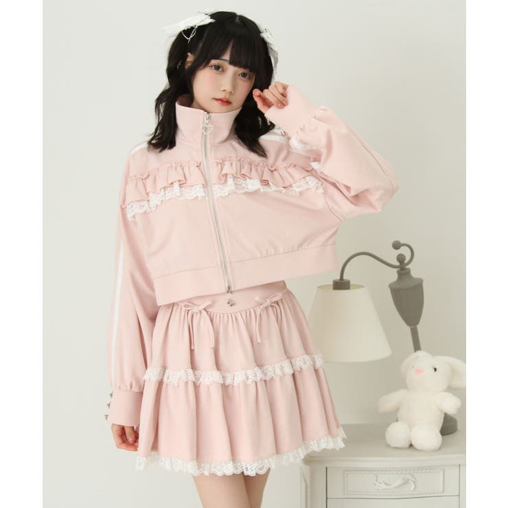 フリルリボンたっぷり裏毛スカート 量産型 地雷系 夢展望 | DearMyLove | 詳細画像6 