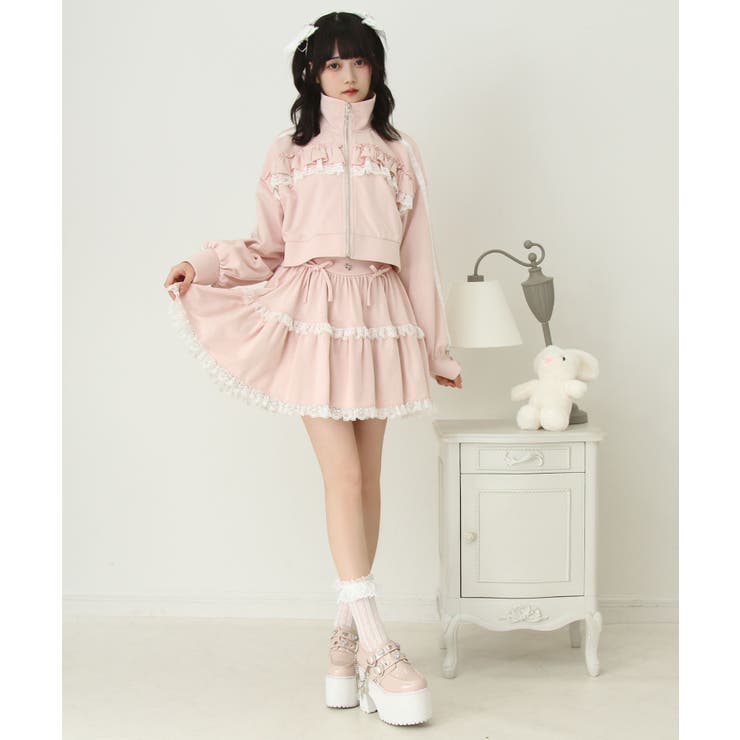 フリルリボンたっぷり裏毛スカート 量産型 地雷系 夢展望 | DearMyLove | 詳細画像7 