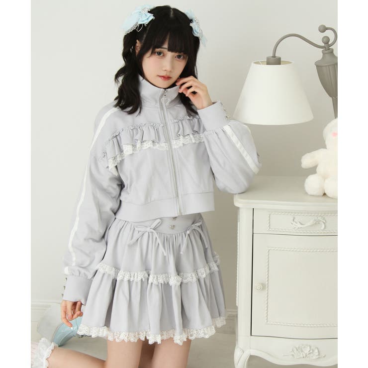 フリルリボンたっぷり裏毛スカート 量産型 地雷系 夢展望 | DearMyLove | 詳細画像14 