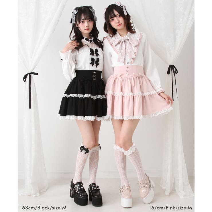 フリルリボンたっぷり裏毛スカート 量産型 地雷系 夢展望 | DearMyLove | 詳細画像18 