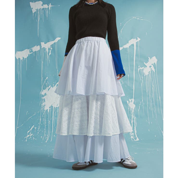 ティアードロングナイロンスカート 韓国 夢展望 | 夢展望 | 詳細画像6 