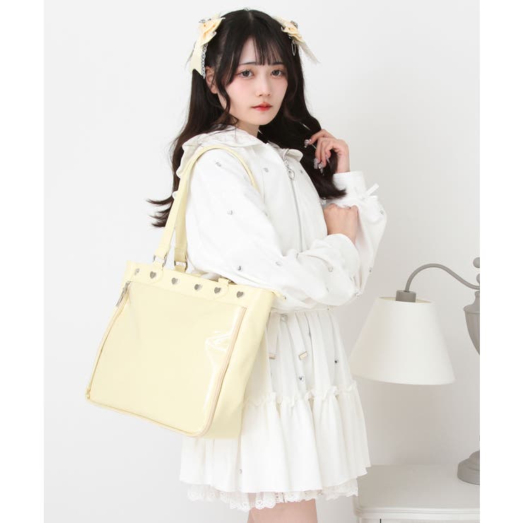 ハートスタッズキルティングリボン痛バッグ 量産型 地雷系 夢展望 | DearMyLove | 詳細画像5 