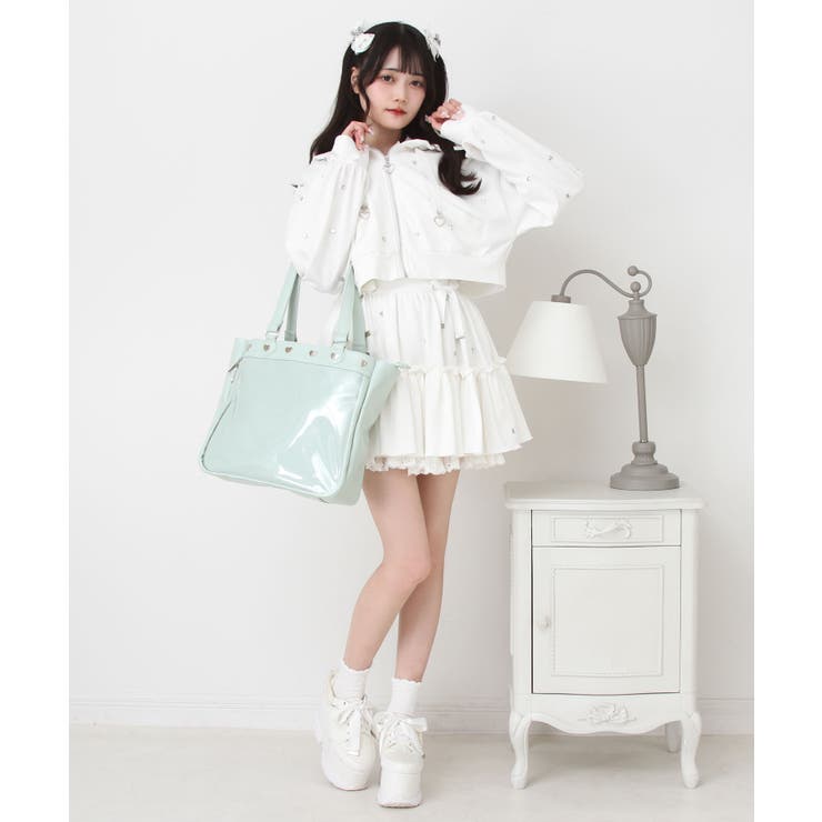 ハートスタッズキルティングリボン痛バッグ 量産型 地雷系 夢展望 | DearMyLove | 詳細画像16 