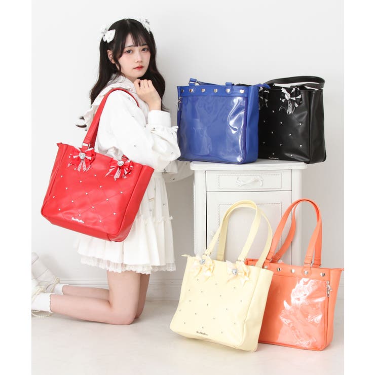 ハートスタッズキルティングリボン痛バッグ 量産型 地雷系 夢展望 | DearMyLove | 詳細画像18 