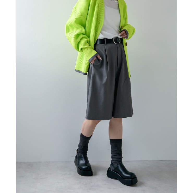 タックツイルハーフパンツ 韓国 夢展望 | 夢展望 | 詳細画像3 