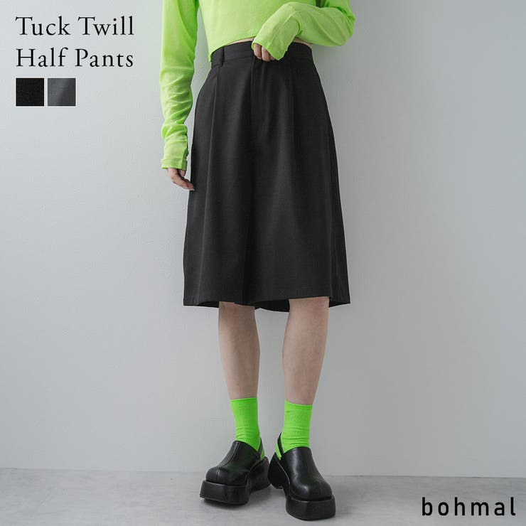 タックツイルハーフパンツ 韓国 夢展望 | 夢展望 | 詳細画像1 