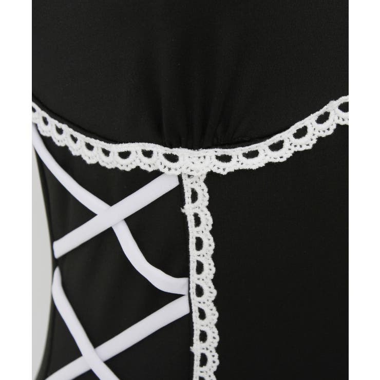 オフショルダハート十字架レースアップ水着 量産型 地雷系 夢展望 | DearMyLove | 詳細画像28 