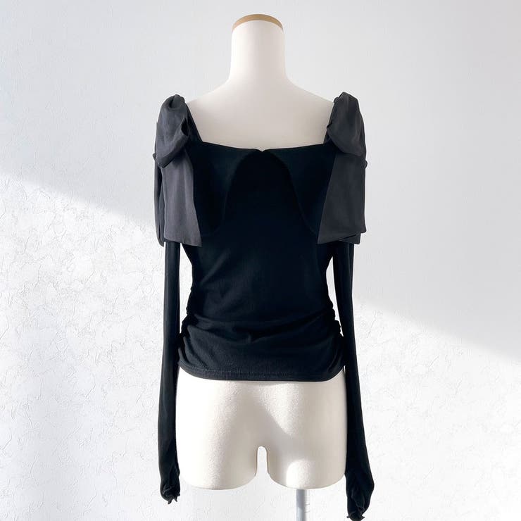 ビッグカラーオフショルリボンカットトップス 量産型 地雷系 夢展望 | DearMyLove | 詳細画像29 