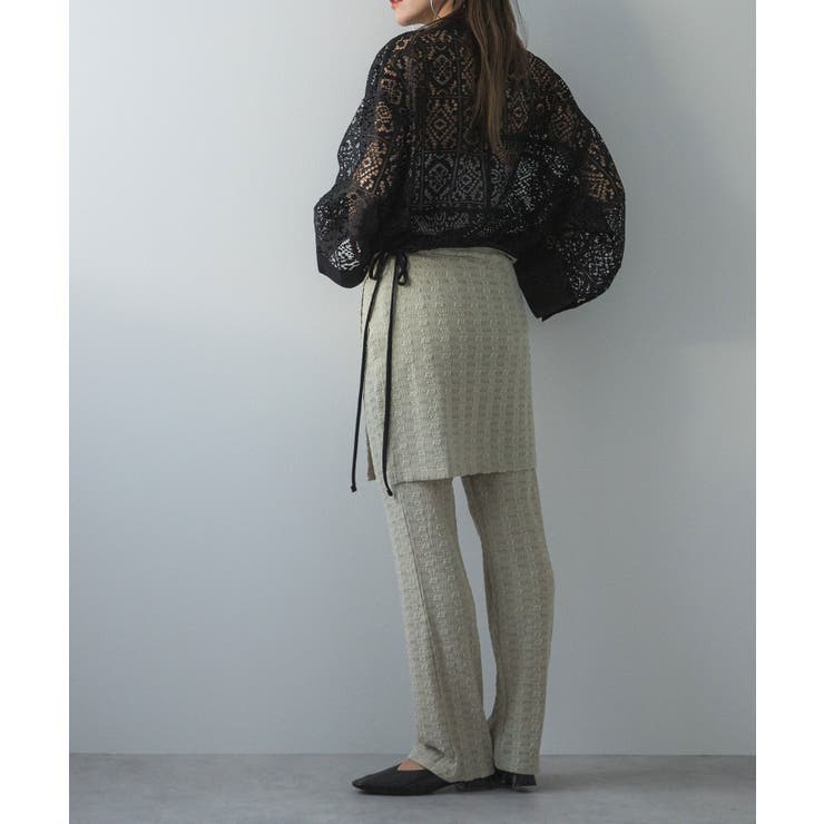 ラップスカートセットジャガードワッフルパンツ 韓国 夢展望 | 夢展望 | 詳細画像18 