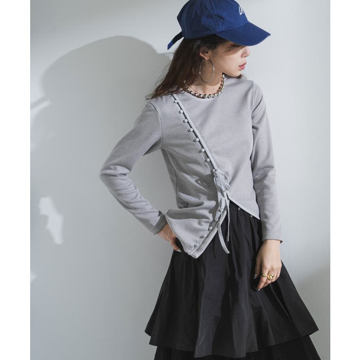 ドーフィーヌデザインカットリブトップス 韓国 夢展望 | 夢展望 | 詳細画像2 