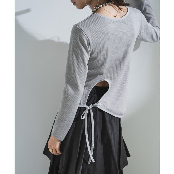 ドーフィーヌデザインカットリブトップス 韓国 夢展望 | 夢展望 | 詳細画像7 