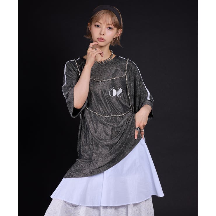 最上もが着用】ユニフォームラメTシャツ 韓国 夢展望[品番