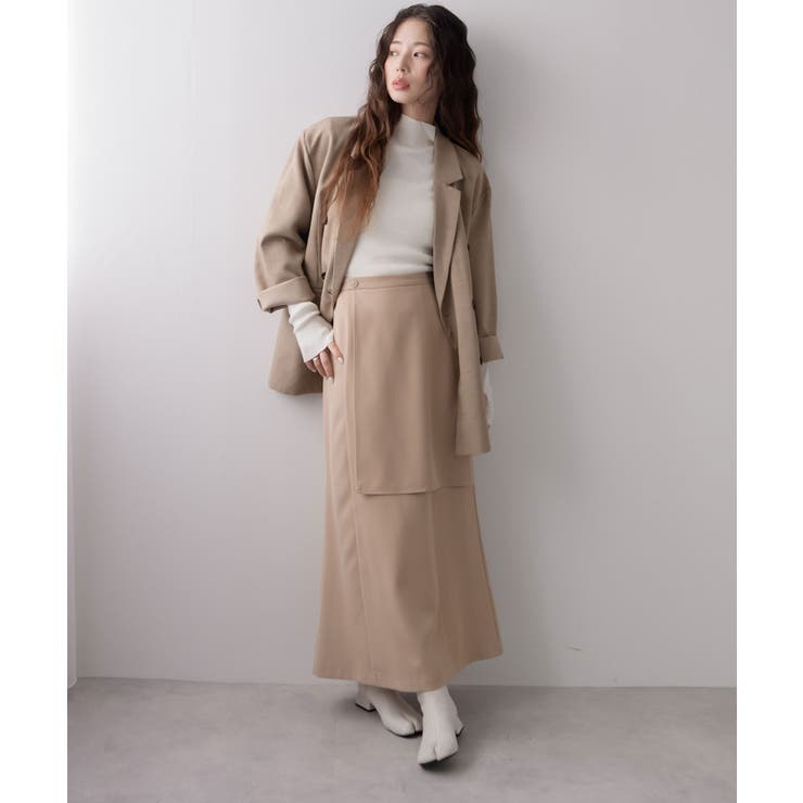 ハイウエストフレアラップスカート【セットアップ可】 韓国 夢展望 | 夢展望 | 詳細画像8 