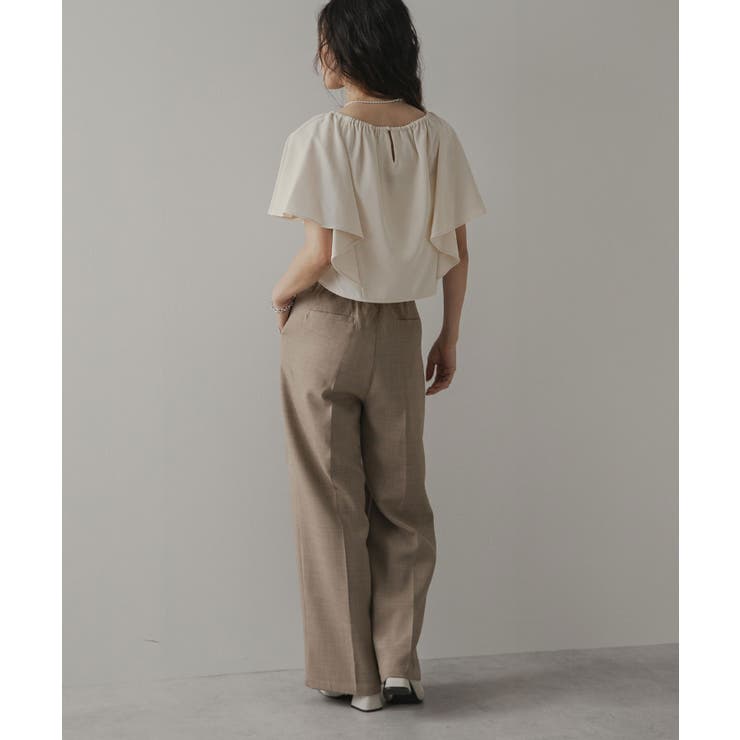 フレア袖レースアップトップス【セットアップ可】 韓国 夢展望 | 夢展望 | 詳細画像4 