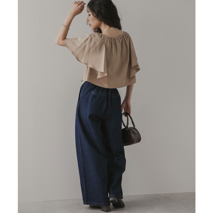 フレア袖レースアップトップス【セットアップ可】 韓国 夢展望 | 夢展望 | 詳細画像9 