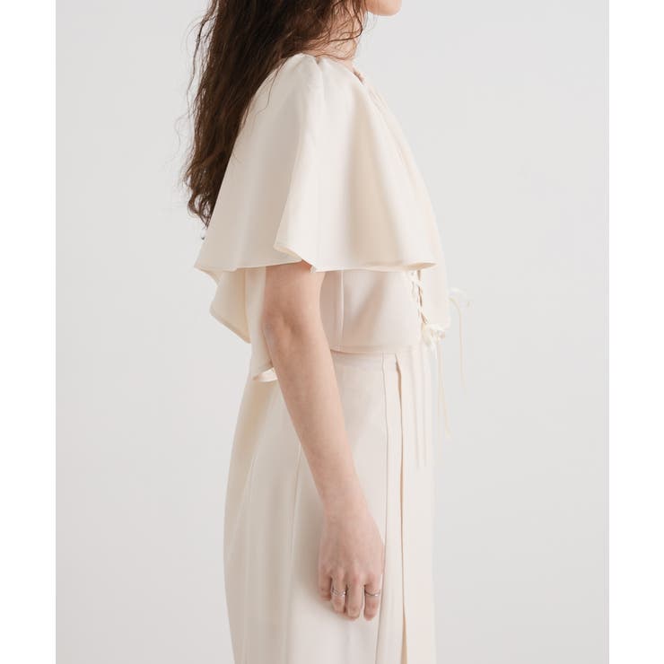 フレア袖レースアップトップス【セットアップ可】 韓国 夢展望 | 夢展望 | 詳細画像25 