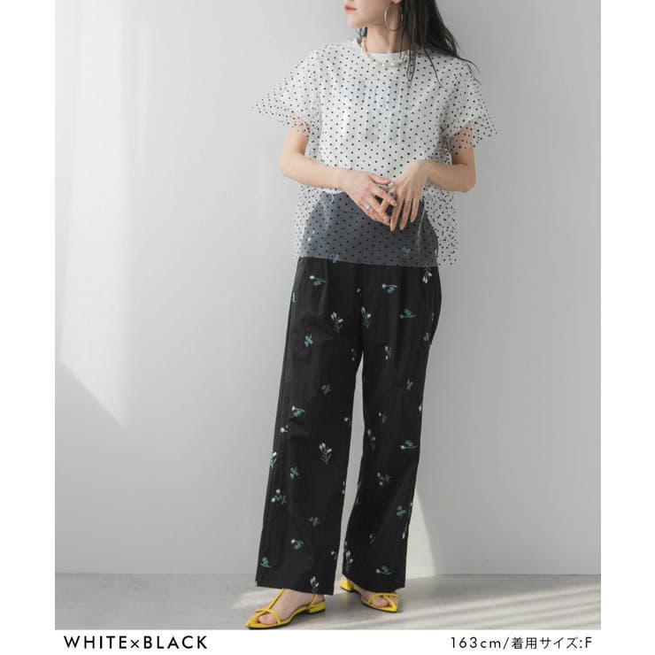 チュールレイヤード箔プリントTシャツ 韓国 夢展望 | 夢展望 | 詳細画像16 