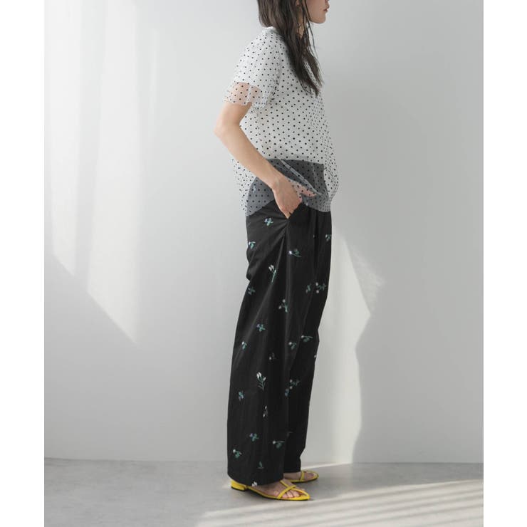 チュールレイヤード箔プリントTシャツ 韓国 夢展望 | 夢展望 | 詳細画像17 