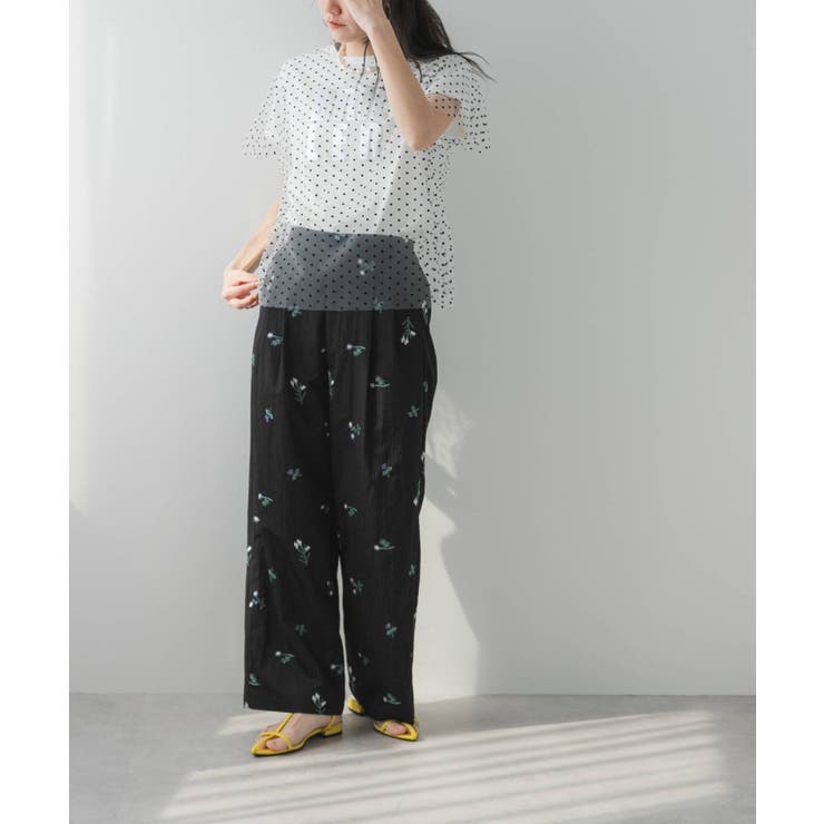 チュールレイヤード箔プリントTシャツ 韓国 夢展望 | 夢展望 | 詳細画像19 