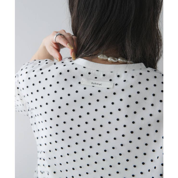 チュールレイヤード箔プリントTシャツ 韓国 夢展望 | 夢展望 | 詳細画像21 