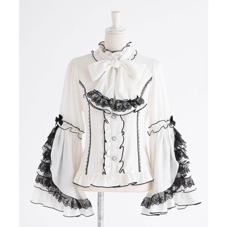 フリルハイネックレースリボンプリンセスブラウス 量産型 地雷系 夢展望 | DearMyLove | 詳細画像11