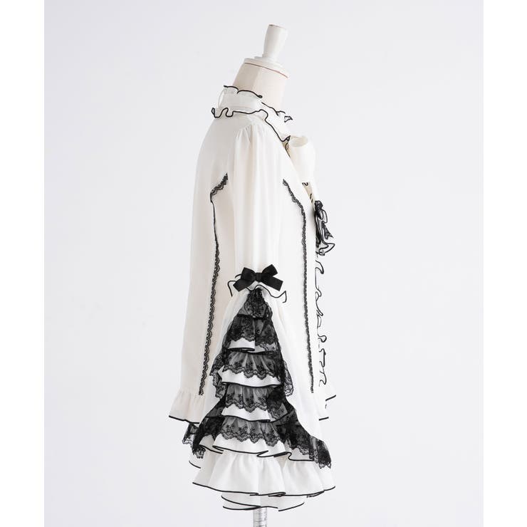 フリルハイネックレースリボンプリンセスブラウス 量産型 地雷系 夢展望 | DearMyLove | 詳細画像13