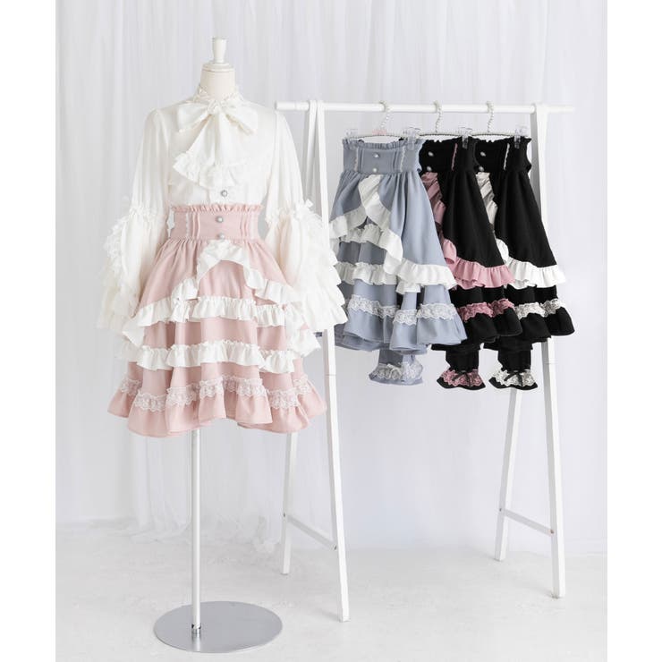 フリルたっぷりリボンスカート 量産型 地雷系 夢展望 | DearMyLove | 詳細画像6 