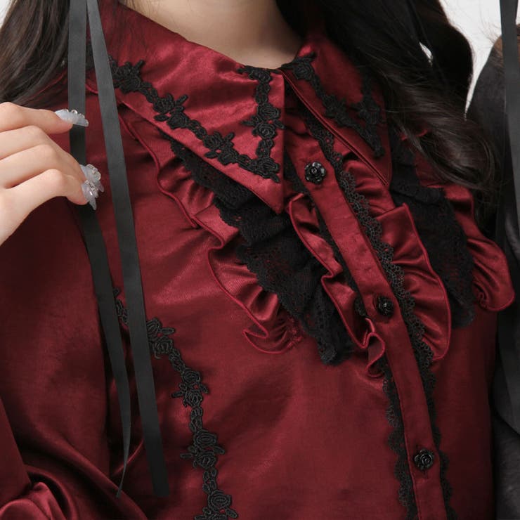 肩開きラッフルフリルブラウス[品番：RJTW0001246]｜ROJITA