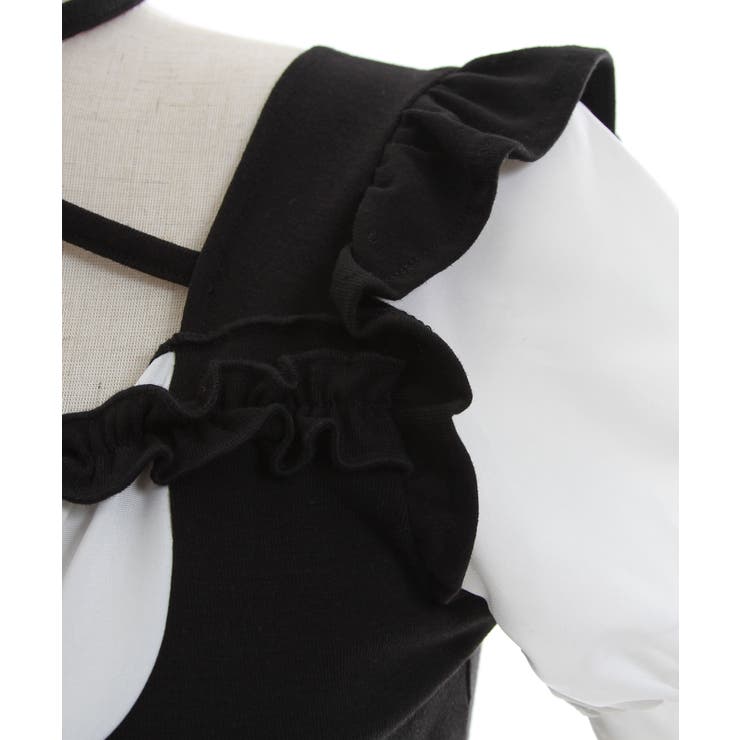 メイド風バスト盛り半袖カットソー【大きいサイズ有】 韓国 夢展望 | 夢展望 | 詳細画像19 