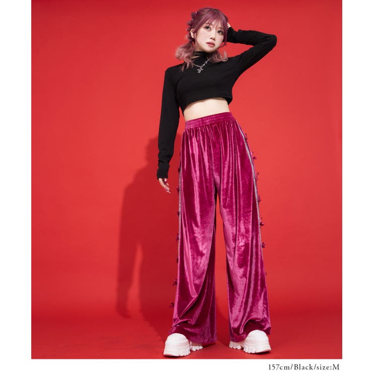 選べるタイプハイネッククロップド丈長袖カットソートップス 韓国 夢展望 | 夢展望 | 詳細画像18 