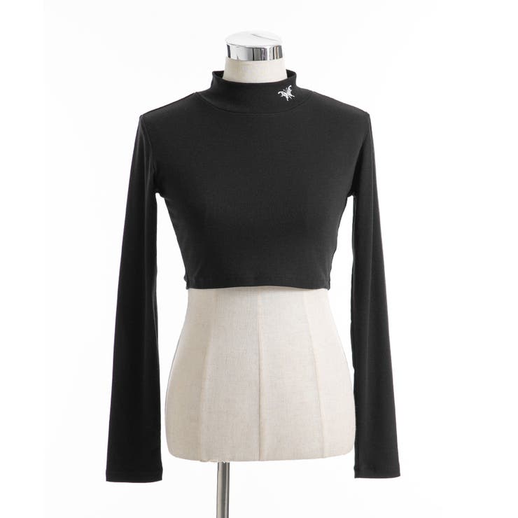 選べるタイプハイネッククロップド丈長袖カットソートップス 韓国 夢展望 | 夢展望 | 詳細画像21 