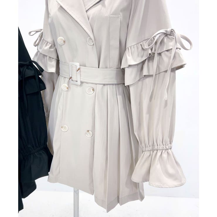 バックプリーツショートトレンチコート 量産型 地雷系 夢展望 | DearMyLove | 詳細画像22 