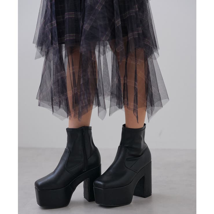 チェック柄・迷彩柄・レオパード柄チュールイレヘムスカート 韓国 夢展望 | 夢展望 | 詳細画像6 