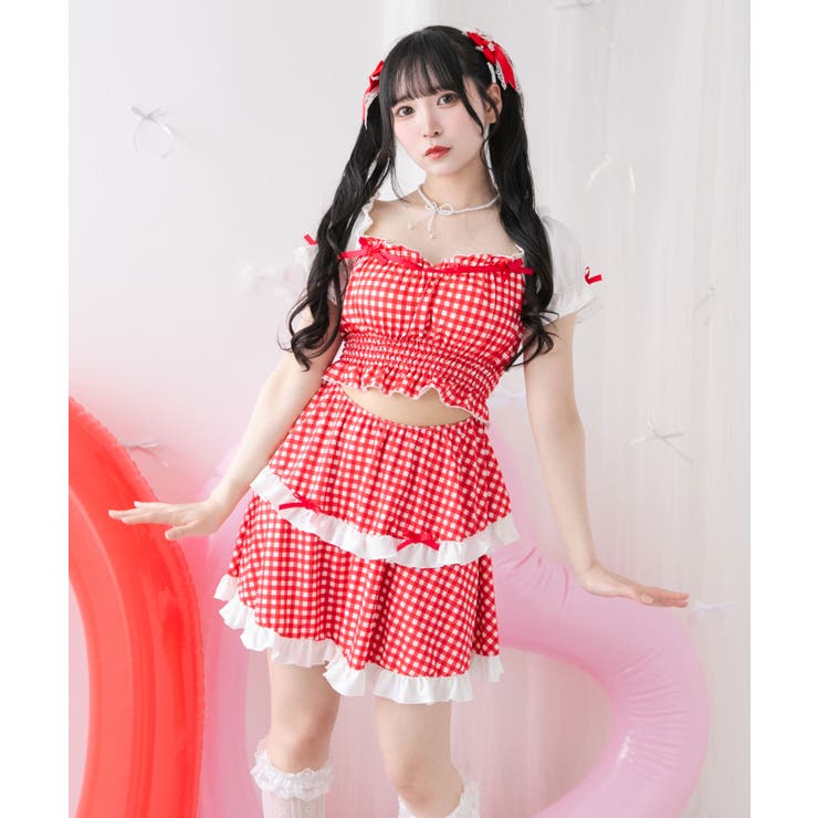 レースアップリボン水着（水着）｜DearMyLove（ディアマイラブ