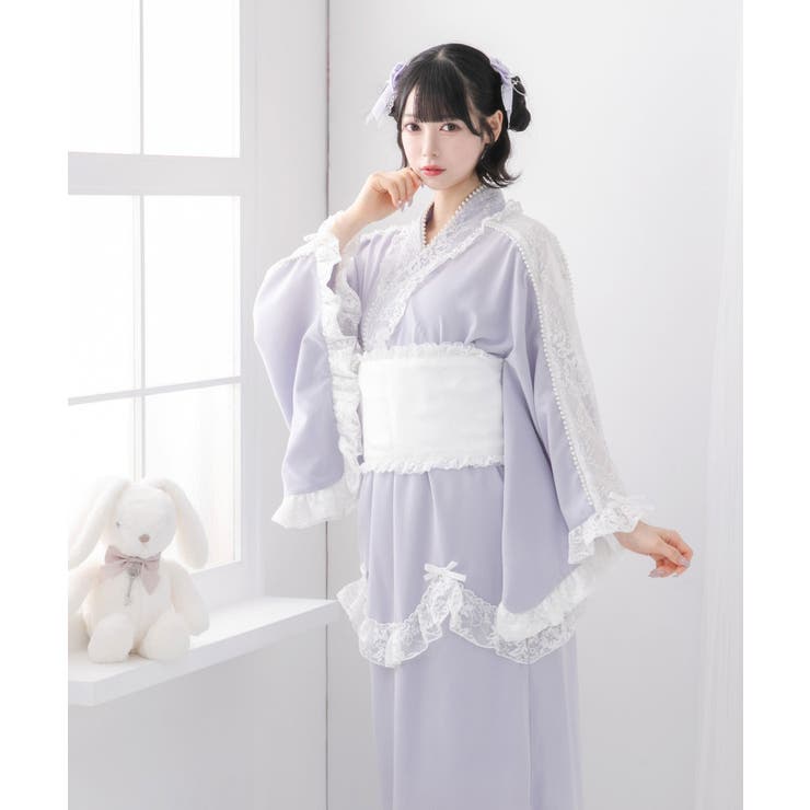 お嬢様パールレースフリル浴衣 量産型 地雷系 夢展望 | DearMyLove | 詳細画像12 