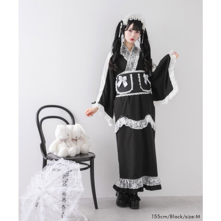 DearMyLove夢展望＊くまストロベリーの浴衣・帯セット ロリータ 量産型 DearMyLove（ディアマイラブ）量産型 セットアップ – レディース
