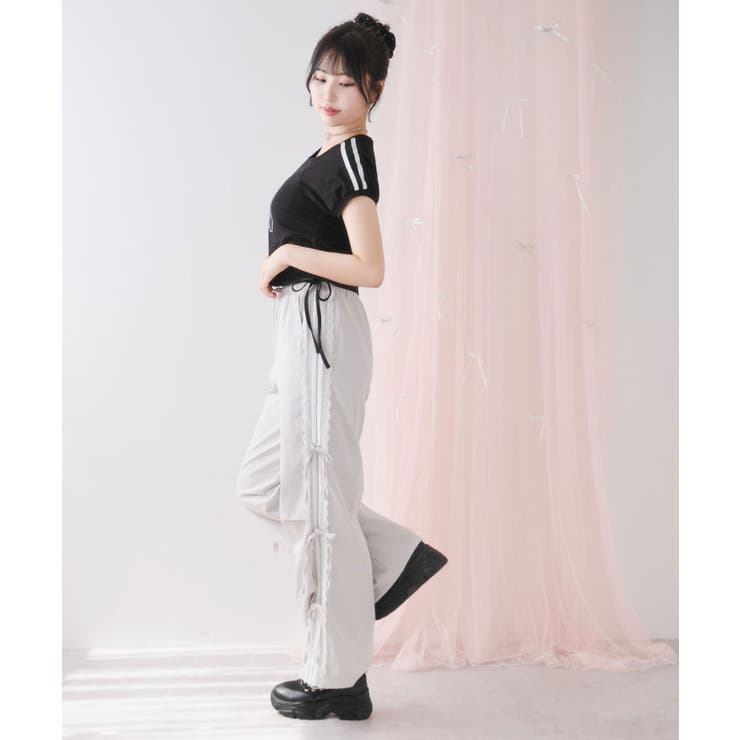 サイドレースラインカーゴパンツ 量産型 地雷系 夢展望 | DearMyLove | 詳細画像5 