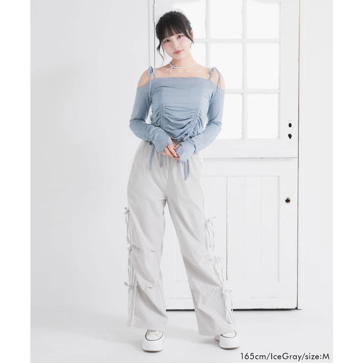 サイドレースラインカーゴパンツ 量産型 地雷系 夢展望 | DearMyLove | 詳細画像11 