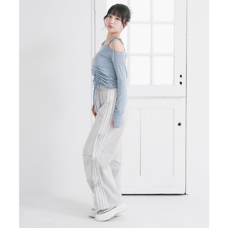 サイドレースラインカーゴパンツ 量産型 地雷系 夢展望 | DearMyLove | 詳細画像14 