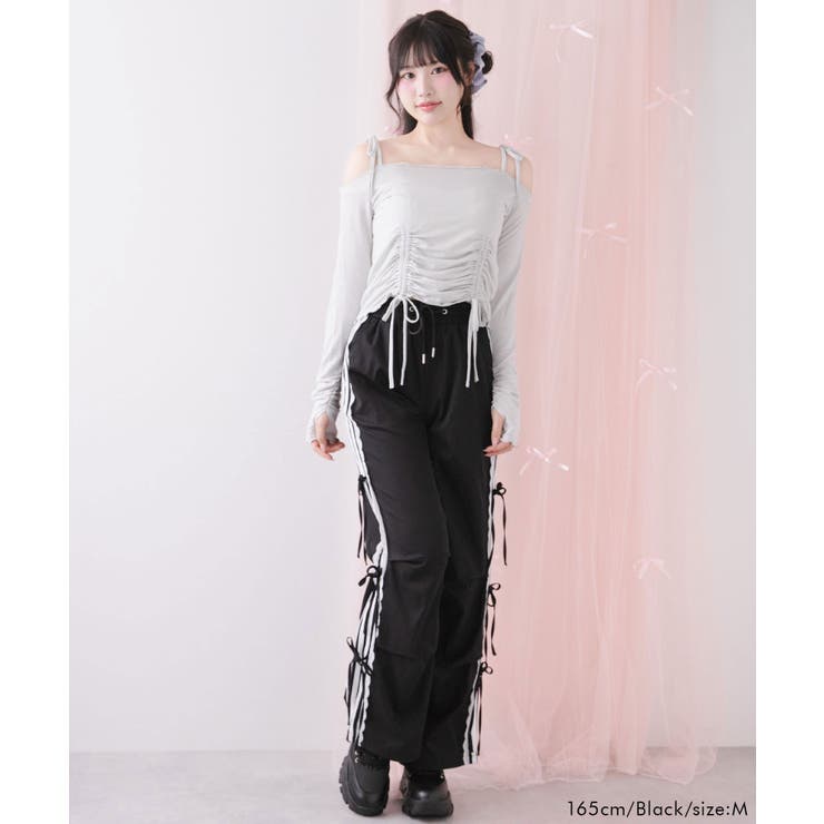 サイドレースラインカーゴパンツ 量産型 地雷系 夢展望 | DearMyLove | 詳細画像20 